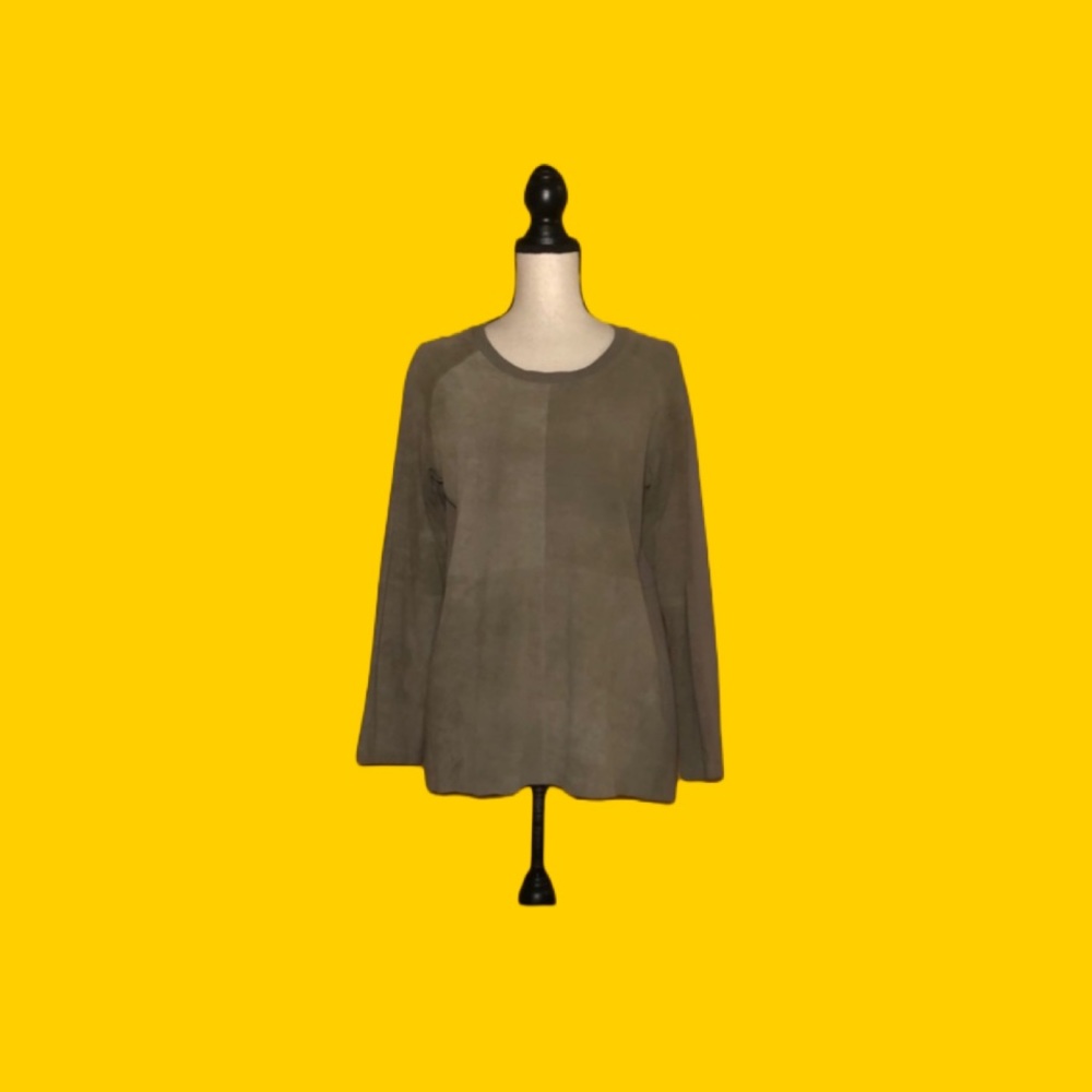 MY TRIBE leather and Rayon Top